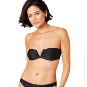 NWT Andie Swim The Scala Bandeau Bathing Suit Top Classic Black Women’s  Size XL